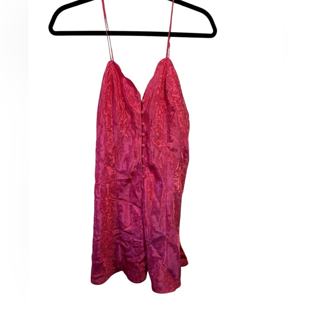 Victoria's Secret Coral Gold Label Adjustable Strap w/Buttons Size M Sexy Nighty